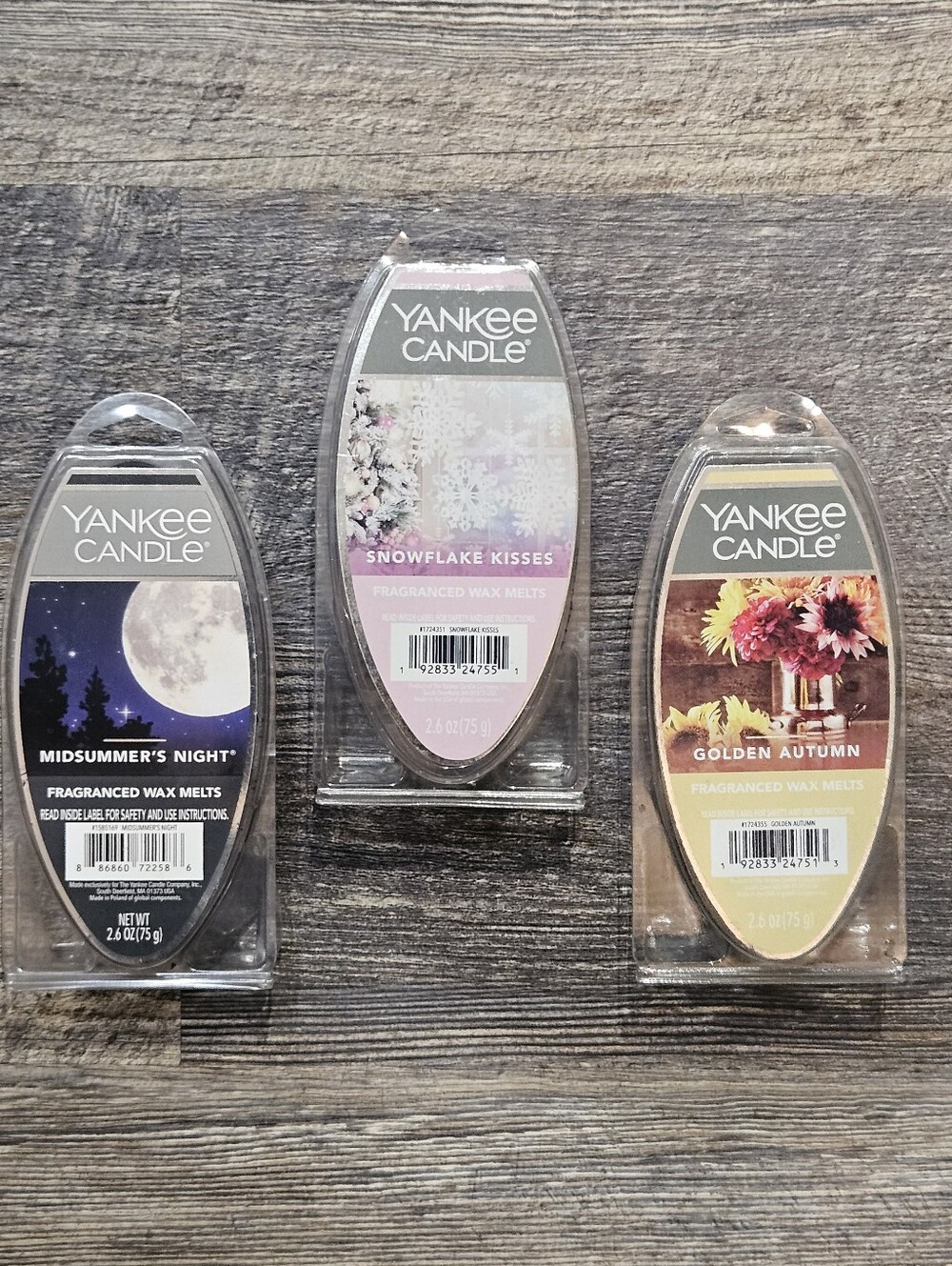 Yankee Candle LOT 3 Fragrance Wax 6pk/2.6oz